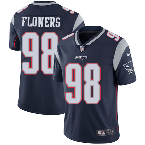New England Patriots #98 Trey Flowers Navy Blue Team Color Youth Stitched Vapor Untouchable Limited Jersey Youth