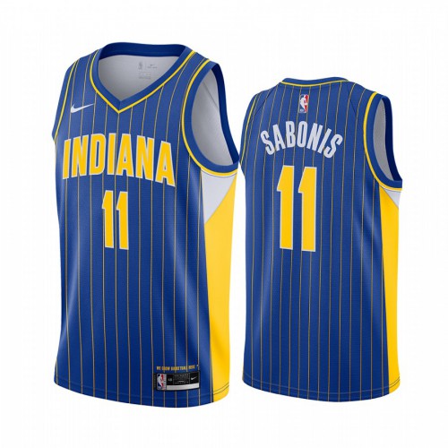 Indiana Pacers #11 Domantas Sabonis Blue Youth Swingman 2020-21 City Edition Jersey Youth