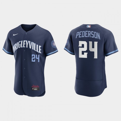 Chicago Chicago Cubs #24 Joc Pederson Men's 2021 City Connect Authentic Navy Jersey Men's