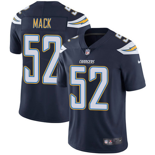 Chargers #52 Khalil Mack Navy Blue Team Color Men's Stitched Vapor Untouchable Limited Jersey