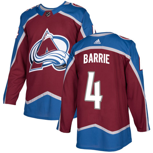 Adidas Colorado Avalanche #4 Tyson Barrie Burgundy Home Authentic Stitched Youth Jersey Youth