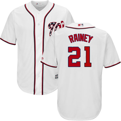 Washington Nationals #21 Tanner Rainey White New Cool Base Stitched Youth Jersey Youth