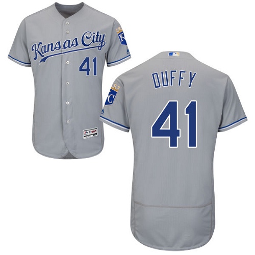 Kansas City Royals #41 Danny Duffy Grey Flexbase Authentic Collection Stitched Jersey Men's