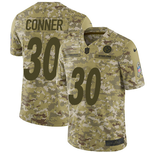 Pittsburgh Steelers #30 James Conner Camo Men's Stitched Limited 2018 Salute To Service Jersey Men's