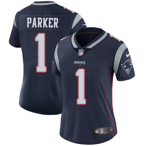 Patriots #1 DeVante Parker Navy Blue Team Color Women's Stitched Vapor Untouchable Limited Jersey