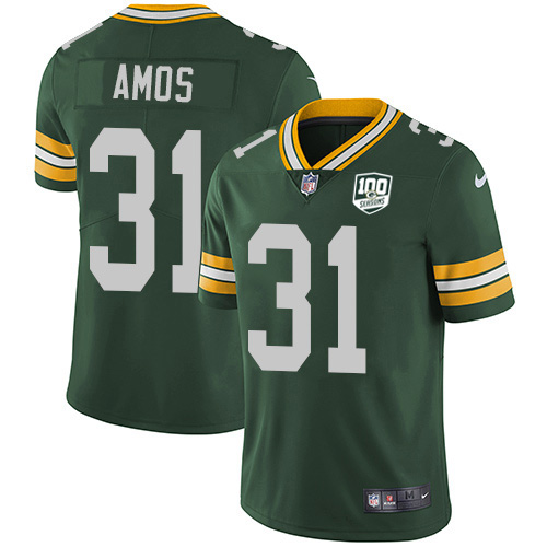 Green Bay Packers #31 Adrian Amos Green Team Color Youth 100th Season Stitched Vapor Untouchable Limited Jersey Youth