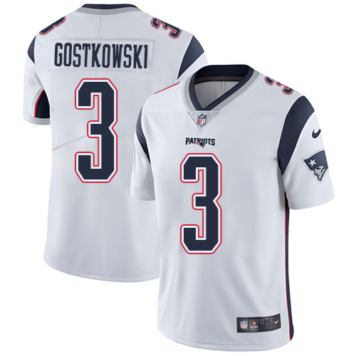 New England Patriots #3 Stephen Gostkowski White Men's Stitched Vapor Untouchable Limited Jersey Men's