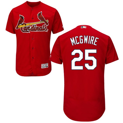 St.Louis Cardinals #25 Mark McGwire Red Flexbase Authentic Collection Stitched Jersey Men's