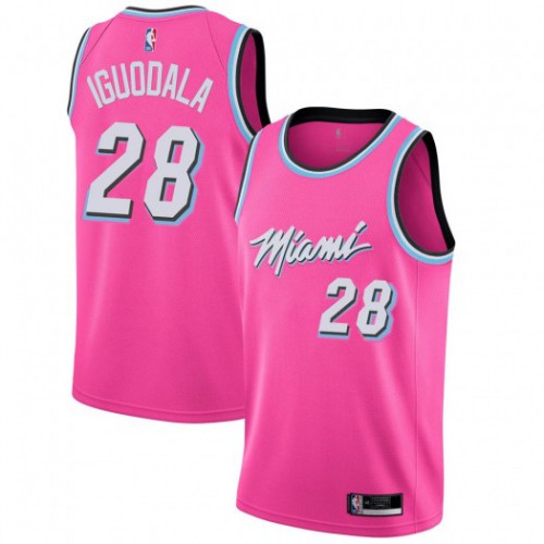 Miami Heat #28 Andre Iguodala Pink Womens Swingman Earned Edition Jersey Womens