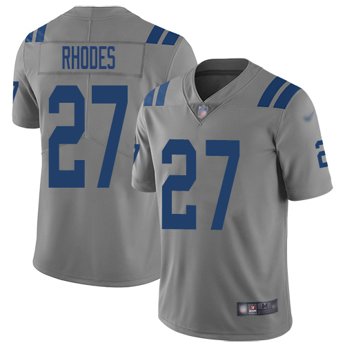 Indianapolis Colts #27 Xavier Rhodes Gray Youth Stitched Limited Inverted Legend Jersey Youth