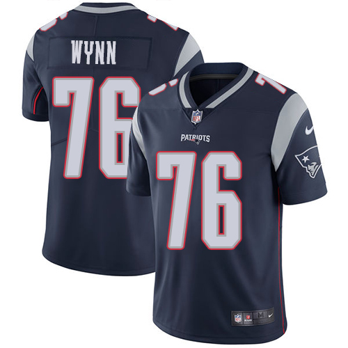 New England Patriots #76 Isaiah Wynn Navy Blue Team Color Youth Stitched Vapor Untouchable Limited Jersey Youth