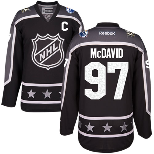Edmonton Oilers #97 Connor McDavid Black 2017 All-Star Pacific Division Stitched Jersey Men's