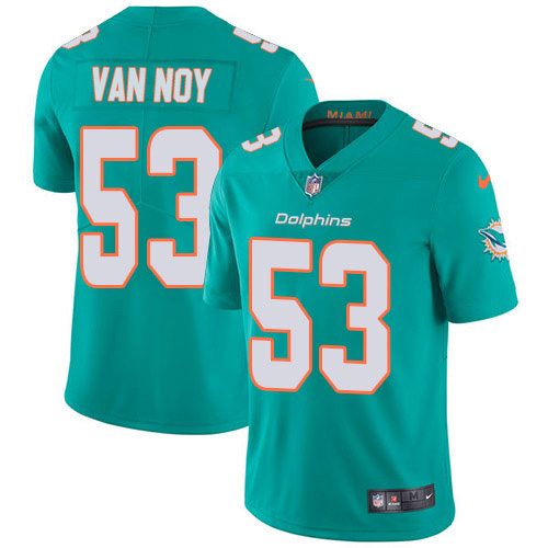 Miami Dolphins #53 Kyle Van Noy Aqua Green Team Color Men's Stitched Vapor Untouchable Limited Jersey Men's