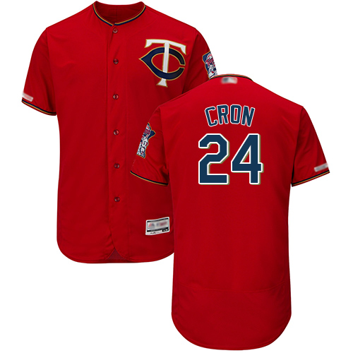 Minnesota Twins #24 C.J. Cron Red Flexbase Authentic Collection Stitched Jersey Men's
