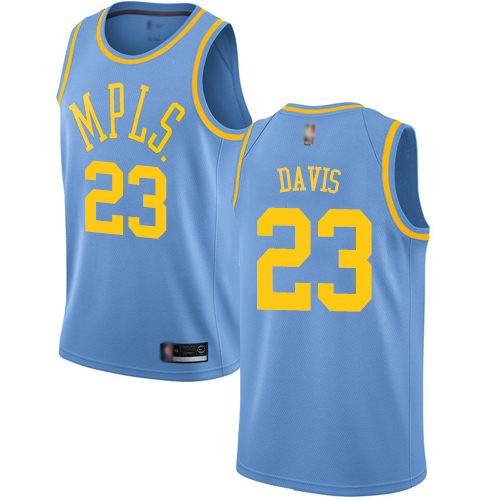 Los Angeles Lakers #23 Anthony Davis Royal Blue Youth Swingman Hardwood Classics Jersey Youth
