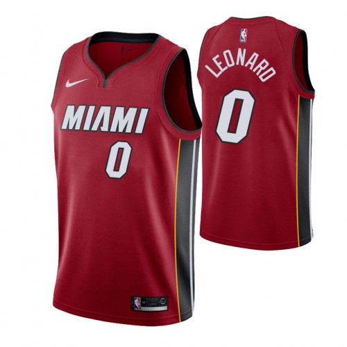 Miami Heat #0 Meyers Leonard Mens Statement Edition Red Jersey Mens