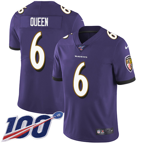 Ravens #6 Patrick Queen Purple Team Color Youth Stitched 100th Season Vapor Untouchable Limited Jersey