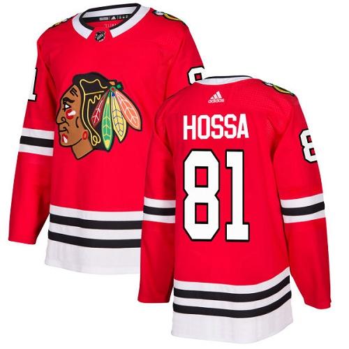 Adidas Chicago Blackhawks #81 Marian Hossa Red Home Authentic Stitched Youth Jersey Youth