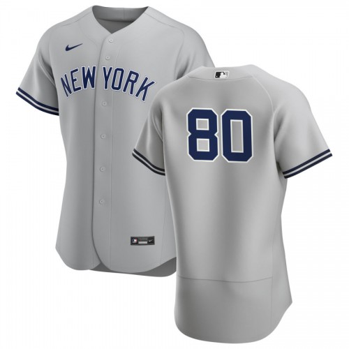 New York New York Yankees #80 Luis Medina Men's Gray Road 2020 Authentic Player Jersey Men's