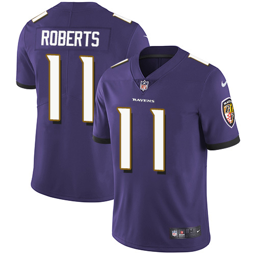 Baltimore Ravens #11 Seth Roberts Purple Team Color Men's Stitched Vapor Untouchable Limited Jersey Men's