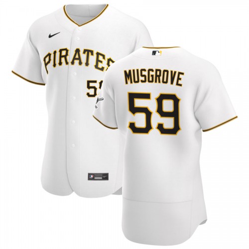 Pittsburgh Pittsburgh Pirates #59 Joe Musgrove Men's White Home 2020 Authentic Player Jersey Men's