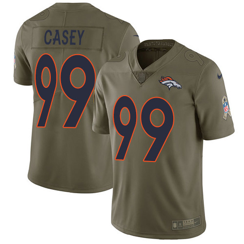 Denver Broncos #99 Jurrell Casey Olive Men's Stitched Limited 2017 Salute To Service Jersey Men's