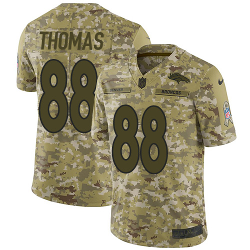 Denver Broncos #88 Demaryius Thomas Camo Men's Stitched Limited 2018 Salute To Service Jersey Men's