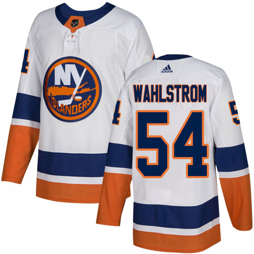 Adidas New York Islanders #54 Oliver Wahlstrom White Road Authentic Stitched Jersey Men's
