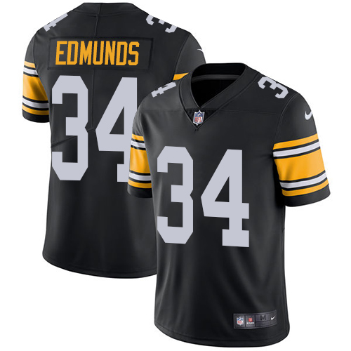 Pittsburgh Steelers #34 Terrell Edmunds Black Alternate Men's Stitched Vapor Untouchable Limited Jersey Men's