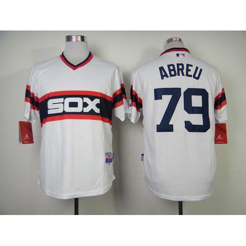 Chicago White Sox #79 Jose Abreu White Alternate Home Cool Base Stitched Jersey Men's