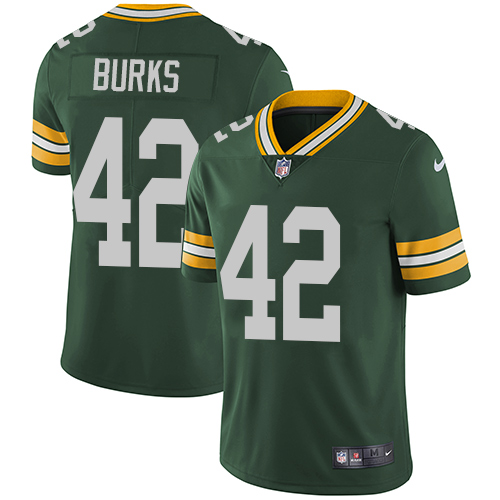 Green Bay Packers #42 Oren Burks Green Team Color Men's Stitched Vapor Untouchable Limited Jersey Men's