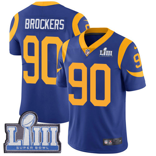 Los Angeles Rams #90 Michael Brockers Royal Blue Alternate Super Bowl LIII Bound Youth Stitched Vapor Untouchable Limited Jersey Youth