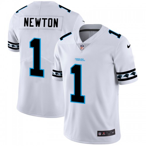 Carolina Carolina Panthers #1 Cam Newton White Team Logo Vapor Limited Jersey Men's
