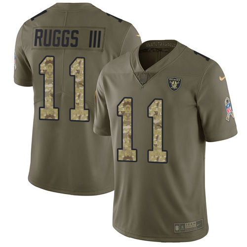 Las Vegas Raiders #11 Henry Ruggs III Olive/Camo Youth Stitched Limited 2017 Salute To Service Jersey Youth