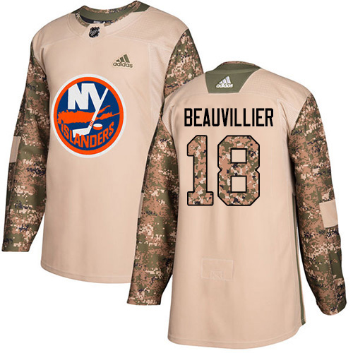 Adidas New York Islanders #18 Anthony Beauvillier Camo Authentic 2017 Veterans Day Stitched Jersey Men's