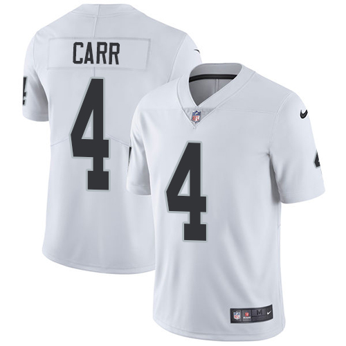 Raiders #4 Derek Carr White Men's Stitched Vapor Untouchable Limited Jersey