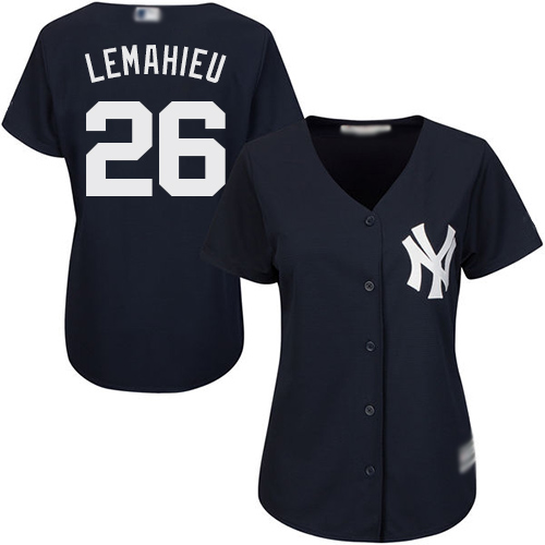New York Yankees #26 DJ LeMahieu Navy Blue Alternate Women's Stitched Jersey Womens
