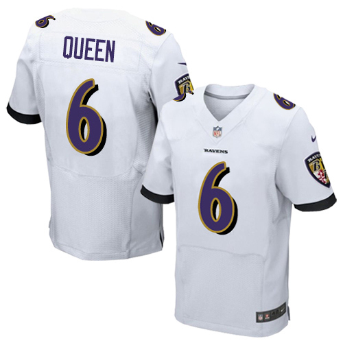Ravens #6 Patrick Queen White Men's Stitched New Elite Jersey