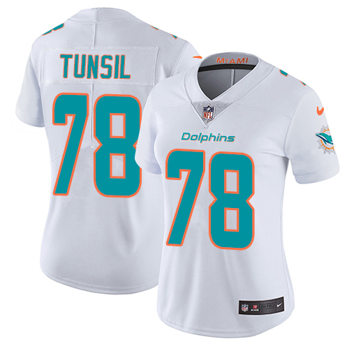 Miami Dolphins #78 Laremy Tunsil White Women's Stitched Vapor Untouchable Limited Jersey Womens