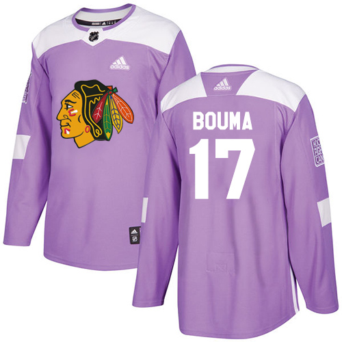 Adidas Chicago Blackhawks #17 Lance Bouma Purple Authentic Fights Cancer Stitched Jersey Men's