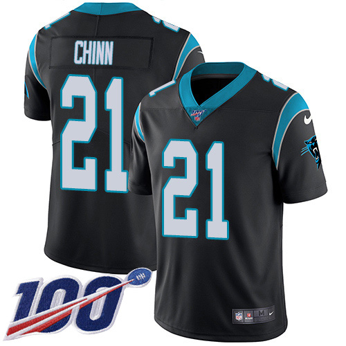 Panthers #21 Jeremy Chinn Black Team Color Youth Stitched 100th Season Vapor Untouchable Limited Jersey