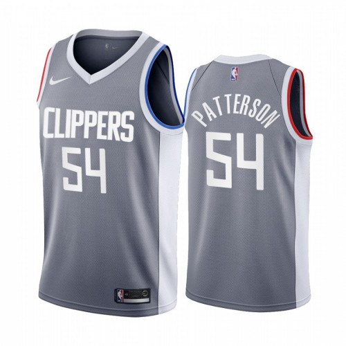 Los Angeles Los Angeles Clippers #54 Patrick Patterson Gray Swingman 2020-21 Earned Edition Jersey Mens