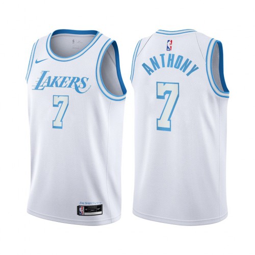 Los Angeles Lakers #7 Carmelo Anthony White Swingman 2020-21 City Edition Jersey Mens