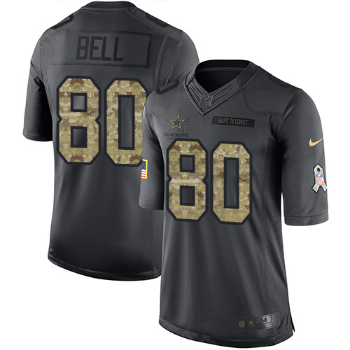 Dallas Cowboys #80 Blake Bell Black Men's Stitched Limited 2016 Salute to Service Jersey Men's
