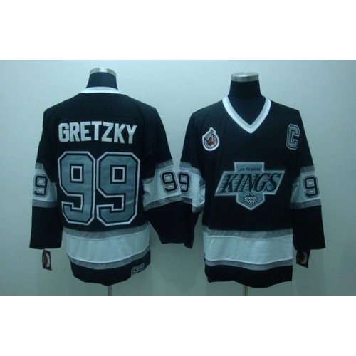Los Angeles Kings #99 Wayne Gretzky Black CCM Throwback Stitched Jersey Men's