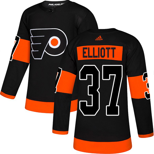 Adidas Philadelphia Flyers #37 Brian Elliott Black Alternate Authentic Stitched Youth Jersey Youth