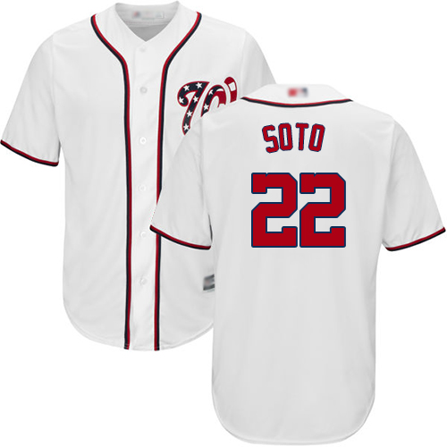 Washington Nationals #22 Juan Soto White Cool Base Stitched Youth Jersey Youth