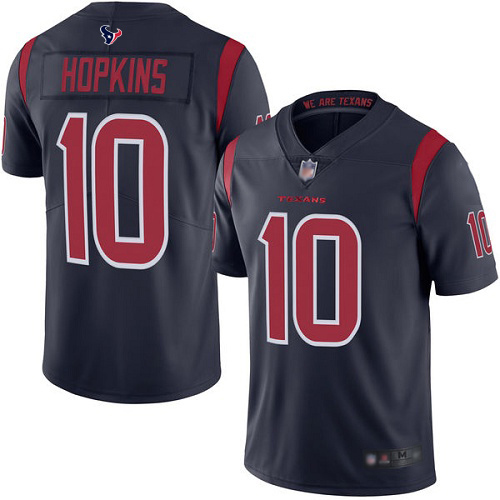 Houston Texans #10 DeAndre Hopkins Navy Blue Men's Stitched Limited Rush Jersey Men's