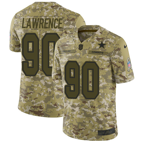 Cowboys #90 Demarcus Lawrence Camo Men's Stitched Limited 2018 Salute To Service Jersey
