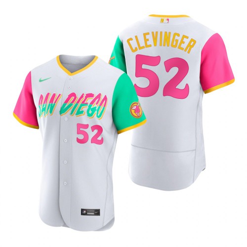 San Diego San Diego Padres #52 Mike Clevinger 2022 City Connect Men's Authentic Jersey - White Men's
